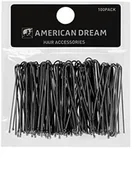 Pozostałe akcesoria fryzjerskie - American Dream Pack of 100 X spinki do włosów  czarna  gładkie  2.5 inch/6.35 cm długość, 1er Pack (1 X 74 G) AD/T/PIN/STR/2.5/BLK/100PK - miniaturka - grafika 1