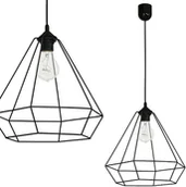 Lampy sufitowe - Luminex Żyrandol ALMA 1xE27/60W/230V czarny - miniaturka - grafika 1