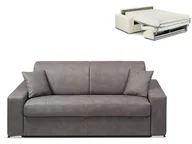 Sofy i kanapy - Vente-Unique 2-osobowa kanapa z ekspresowym mechanizmem rozkładania z tkaniny EMIR - Kolor: szary - Miejsce do spania: 120 cm - Materac 22 cm - miniaturka - grafika 1