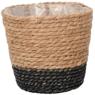 Donice - TAJEMNICZY OGRÓD Osłona doniczki wiklinowa 17.5 cm KOSZ MOROCCAN naturalny/czarny - miniaturka - grafika 1