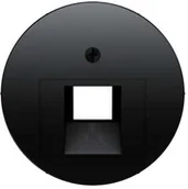 Klawisze i ramki - Berker R1/R3 czarny płytka do gniazda teleinformatycznego B_14072045 - miniaturka - grafika 1