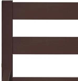 vidaXL Rama łóżka, ciemnobrązowa, lite drewno sosnowe, 160 x 200 cm - Łóżka - miniaturka - grafika 12