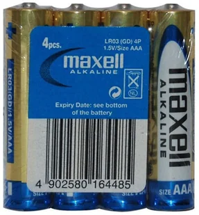 Bateria alkaliczna, LR-3, AAA, 1.5V, Maxell, Folia, 4-pack - Baterie i akcesoria - miniaturka - grafika 2