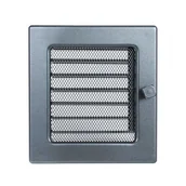 Akcesoria kominkowe - KNAP Kratka kominkowa GRAFIT 17x17 Z ŻALUZJĄ wys. 170 x szer. 170 x gł. 45 mm KNAP - miniaturka - grafika 1