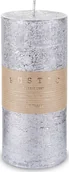 Świece - Art Pol Pol Pl Srebrny Świeca Rustic Metalic Walec Duży 143627 - miniaturka - grafika 1