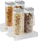 Wyposażenie lokali gastronomicznych - APS Dyspenser do Płatków Podwójny 2x 1,5L na Podstawie 260x165x40 mm 971 - miniaturka - grafika 1