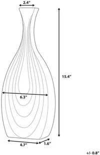 Beliani Beliani Wazon dekoracyjny 39 cm biały THAPSUS - Dekoracje domu - miniaturka - grafika 6