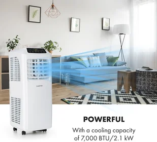 Klarstein Pure Blizzard Smart 7k, klimatyzator przenośny, 7000 BTU/2,1 kW, klasa efektywności energetycznej, A, pilot zdalnego sterowania DXJ2-PureBlzdSmrt7Kw - Klimatyzatory Klarstein Pure Blizzard Smart 7k, klimatyzator przenośny, 7000 BTU/2,1 kW, klasa efektywności energetycznej, A, pilot zdalnego sterowania DXJ2-PureBlzdSmrt7Kw - Klimatyzatory - miniaturka - grafika 6