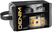 Zestawy kosmetyków męskich - Denim Denim zestaw Gold woda po goleniu 100ml + dezodorant 150ml + kosmetyczka - miniaturka - grafika 1
