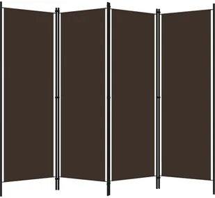 vidaXL Parawan 4-panelowy, brązowy, 200 x 180 cm vidaXL - Parawany - miniaturka - grafika 2