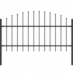 Panel ogrodzeniowy z grotami (1-1,25) x 1,7 m, stal, czarny - Ogrodzenia - miniaturka - grafika 3