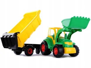 POLESIE Poland Traktor Mistrz z łyżką i naczepą - Samochody i pojazdy dla dzieci - miniaturka - grafika 2