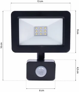 Naświetlacz LED 10 W z sensorem barwa zimna 102 - Oprawy, klosze i abażury - miniaturka - grafika 8