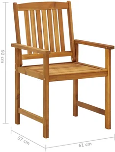 vidaXL Krzesła reżyserskie z poduszkami, 4 szt., lite drewno akacjowe! 3061172 - Fotele i krzesła ogrodowe - miniaturka - grafika 11