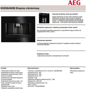 Ekspres do kawy AEG KKE884500B - Ekspresy do kawy - miniaturka - grafika 4