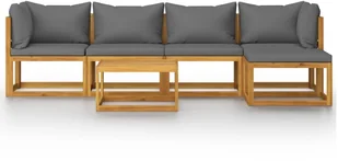 vidaXL 6-cz. zestaw wypoczynkowy do ogrodu, poduszki, drewno akacjowe 3057605 - Meble ogrodowe - miniaturka - grafika 2