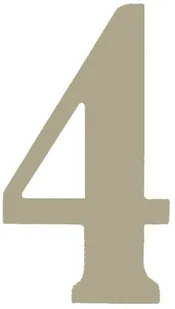 Cyfra /4/ 5CM PLATYNA PVC - Numery na dom - miniaturka - grafika 2