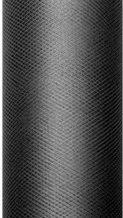 Party Deco Tiul gładki czarny - 15 cm x 9 metrów - 1 szt. TIU15-010 - Wesele i ślub - miniaturka - grafika 2