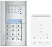 Domofony - Bticino Legrand, zestaw do domofonu audio, 2-przewodowy do domu jednorodzinnego z uniwersalną stacją do drzwi SFERA + kod numeryczny/kod kodowy, klasa 100 A16E wewnętrzna jednostka audio, urządzenie sieciowe, - miniaturka - grafika 1