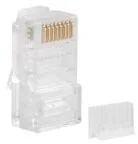 LANBERG Wtyk sieciowy RJ45 8P8C kat.6 UTP 100szt z prowadnicą do linki i do drutu + EKSPRESOWA 24H PLU-6000 - Wtyczki i adaptery - miniaturka - grafika 2