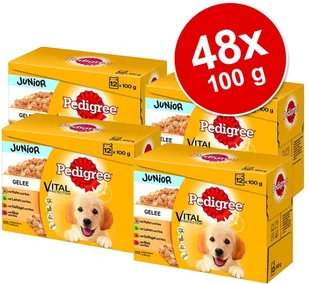 Pedigree Zestaw Junior Saszetki, 24 x 100 g - w galarecie - Mokra karma dla psów - miniaturka - grafika 3