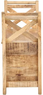 vidaXL Ławka do przedpokoju, 103x33x72 cm, lite drewno mango vidaXL - Ławki do przedpokoju - miniaturka - grafika 4