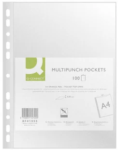 Q-Connect Koszulki na dokumenty , PP, A4, groszkowe, 100szt. KF01955 - Koszulki na dokumenty - miniaturka - grafika 2