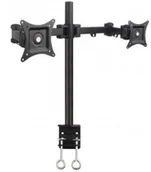 Uchwyty do monitorów - Techly Techly Uchwyt biurkowy LCD/LED 13-27 cali podwójny 2x10kg czarny AJTEYL000301740 - miniaturka - grafika 1