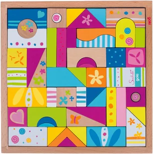 Goki Drewniana bajkowa mozaika SUSIBELLE - KLOCKI z drewna, zestaw 53 el., 3 lat - Klocki - miniaturka - grafika 2