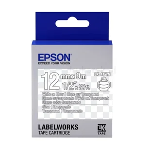 Epson Oryginalna taśma LK-4TWN 12mm x 9m przeźroczysta biały nadruk PROMOCJA! OEM-EPS-LK-4TWN - Dodatki do drukarek i skanerów Epson Oryginalna taśma LK-4TWN 12mm x 9m przeźroczysta biały nadruk PROMOCJA! OEM-EPS-LK-4TWN - Dodatki do drukarek i skanerów - miniaturka - grafika 1