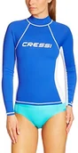 Pływanie - Cressi Rash Guard ochrona przed słońcem UPF 50, długie rękawy, damska, niebieski LW477202 - miniaturka - grafika 1