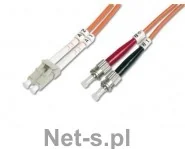 DIGITUS Digitus LWL Patch Cable LC/ST 50/125um 10 m Multimode Duplex bezhalogenowy, do 1 GB/S z dziennika pomiarów Pomarańczowy OM2 DK-2531-10 - Kable - miniaturka - grafika 2