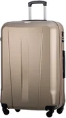 Walizki - Puccini Walizka Duża - Paris ABS03A szaro-złota - miniaturka - grafika 1