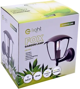 Milagro Czarny Kinkiet Ogrodowy Fox Black 1x E27 IP44 EKO3537 - Lampy ogrodowe - miniaturka - grafika 5