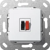 Wyłączniki światła i elektryczne - Gira 569203 głośnik, podłączenie pojedyncze, czysta biel 569203 - miniaturka - grafika 1