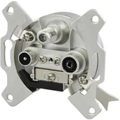 Gniazdka elektryczne - Emos Gniazdo abonenckie przelotowe EU3407 J0260 - miniaturka - grafika 1