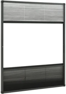 VidaXL Lumarko Plisowana moskitiera okienna z roletą, aluminium, 80x100 cm! 148683 VidaXL - Moskitiery - miniaturka - grafika 4