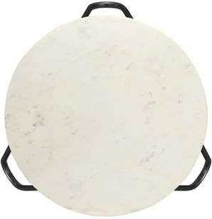 vidaXL vidaXL Stolik kawowy, biały, 65x65x42 cm, kamień o teksturze marmuru - Ławy i stoliki kawowe - miniaturka - grafika 2