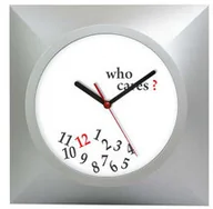 Zegary - Atrix Zegar kwadratowy srebrny who cares$214 ATE0142WC - miniaturka - grafika 1