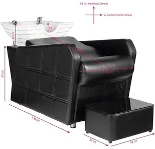 ACTIVESHOP Hair System Myjnia Fryzjerska  Hsb46 Czarna - Myjki fryzjerskie - miniaturka - grafika 4