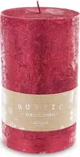 Świece - Art Pol Pol Pl Czerwony Świeca Rustic Metalic Walec Duży Fi9 142947 - miniaturka - grafika 1