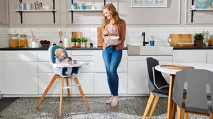 KinderKraft Tixi 2w1 Szary/Biały - Krzesełka do karmienia - miniaturka - grafika 2