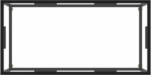 VidaXL Lumarko Stolik herbaciany, czarny, hartowane szkło, 100x50x35 cm 322879 VidaXL - Ławy i stoliki kawowe - miniaturka - grafika 4