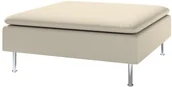Pokrowce na meble - Dekoria pl pl Pokrowiec na podnóżek Söderhamn szaro-beżowy 93 x 93 x 40 Amsterdam 1286-704-52 - miniaturka - grafika 1