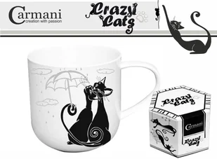 Carmani Kubek porcelanowy koty 500ml Crazy Cats - Kubki - miniaturka - grafika 5