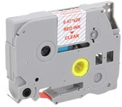 Etykiety do drukarek - Brother Zamiennik taśmy TZE-132 12mm przeźroczysta/czerwony - miniaturka - grafika 1