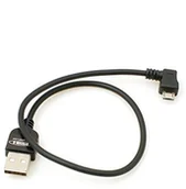 Kable USB - System-S Micro USB 2.0 przewód lewa kątowy 90 stopni wtyczka kątowa adapter kablem do transmisji danych i ładowania około 27 cm 53525928 - miniaturka - grafika 1