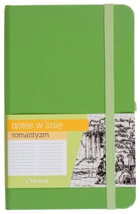 Antra Notes A6 kieszonkowy z gumką Romantyzm linia zielony - Szkolne artykuły papiernicze - miniaturka - grafika 2
