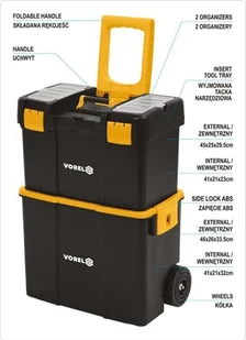 VOREL WÓZEK NARZĘDZIOWY 2 SEGMENTOWY 78731 - Szafy i regały magazynowe - miniaturka - grafika 10