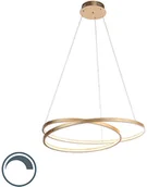 Lampy sufitowe - Paul Neuhaus Designerska lampa wisząca złota 72cm LED ściemnialna - Rowan - miniaturka - grafika 1